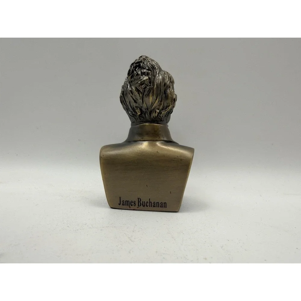 James Buchanan Bust Bronze Tone Presidential Statue Figurine 3